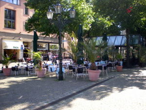Das Glashaus mit Biergarten